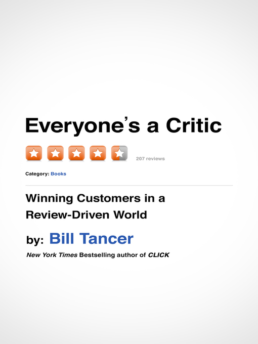 Title details for Everyone's a Critic by Bill Tancer - Available